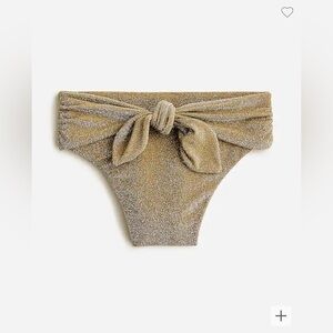 J.CREW NWOT High-cut tie-waist bikini bottom in sparkle.